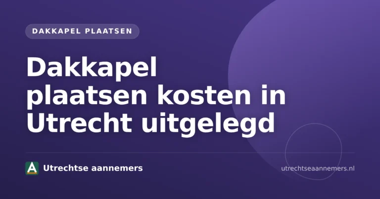 Dakkapel plaatsen kosten in Utrecht met moderne dakkapel op een rijtjeshuis
