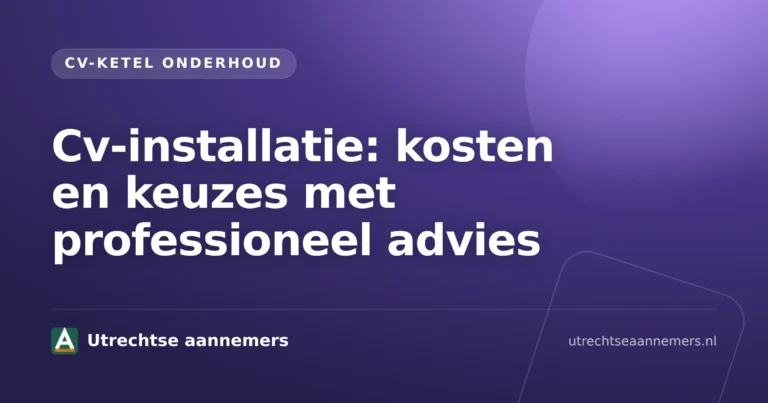 Cv installatie met monteur bij ketel, leidingen en radiatoren in woning