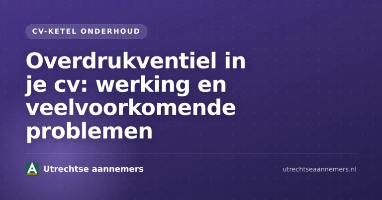 Overdrukventiel cv met cv-ketel, manometer en lekkend veiligheidsventiel