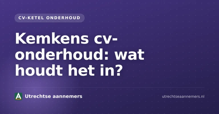 Monteur voert kemkens cv onderhoud uit aan een cv-ketel in een technische ruimte